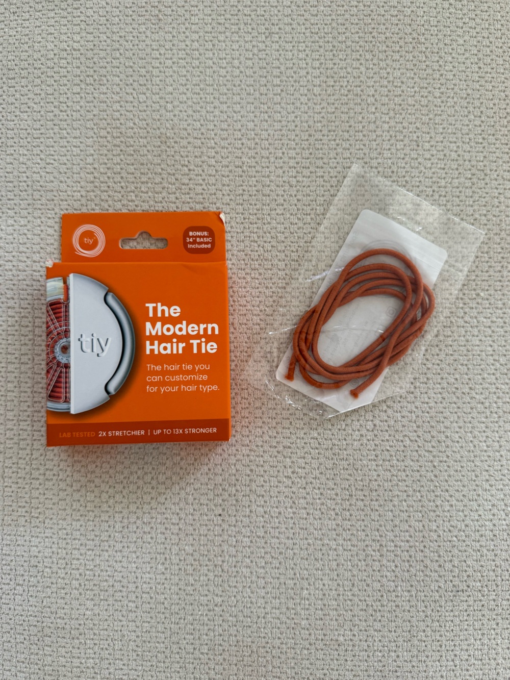Orange TIY Modern Hair Tie - New - 3 pack